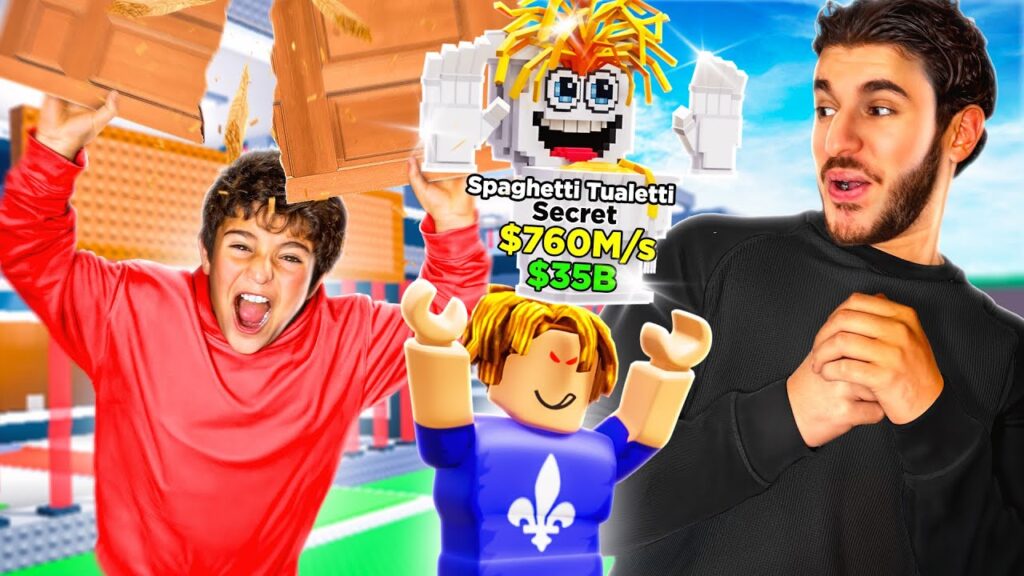 Mon petit frère fait un énorme BRAINROT grâce à des abonnés... et il explose ma porte !