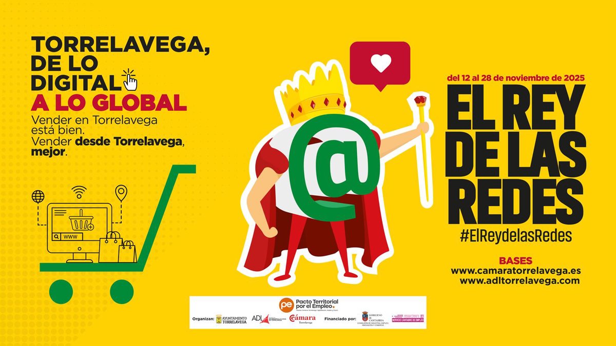 Un concours pour récompenser le commerce de Torrelavega le plus dynamique sur les réseaux sociaux !