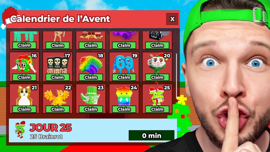 Déballage Surprise : Tous les Cadeaux du Calendrier de L’Avent sur Steal a Brainrot ! 🎁✨