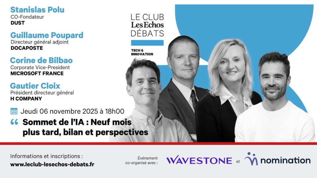Plongée dans l'Avenir : Débats Passionnants sur Tech et Innovation – Jeudi 6 Novembre avec Le Club Les Echos !