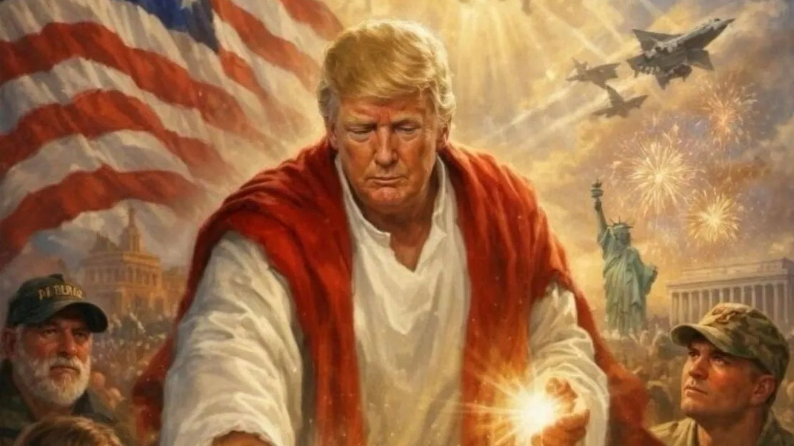 Trump supprime une image générée par IA où il se montre en Jésus !