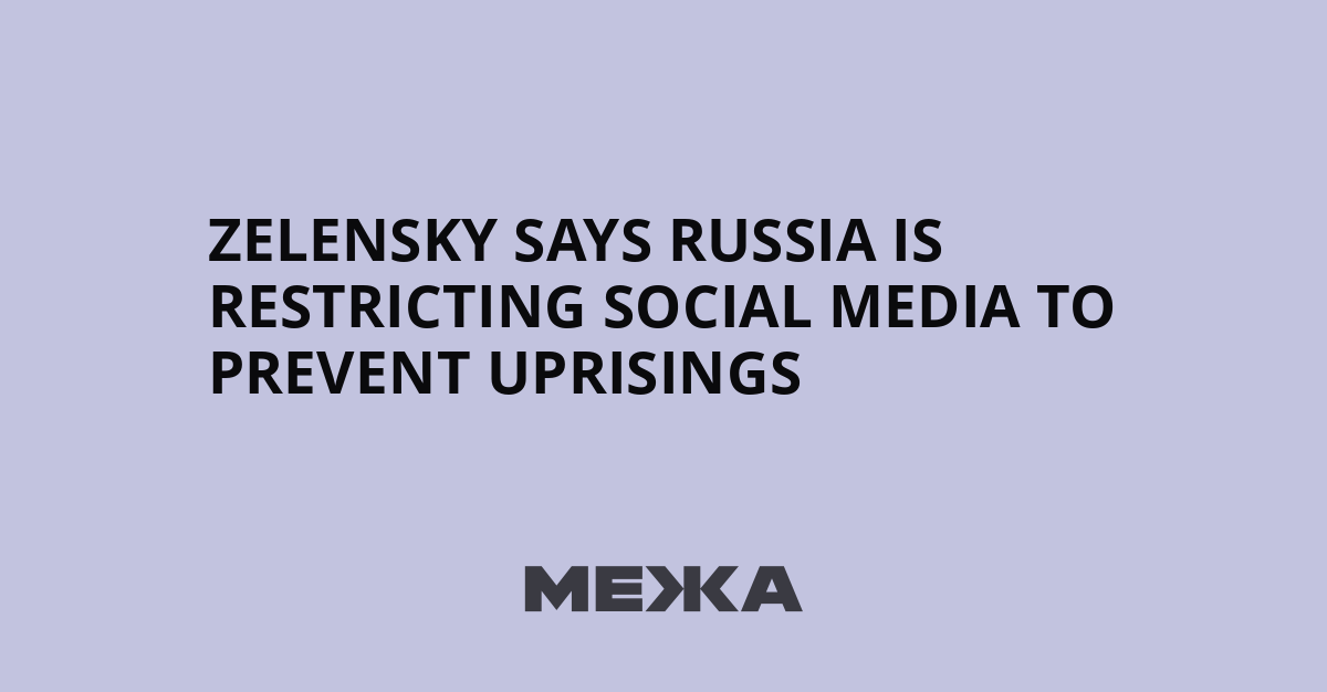 Zelensky alerte : La Russie censore les réseaux sociaux pour étouffer les révoltes en Ukraine !