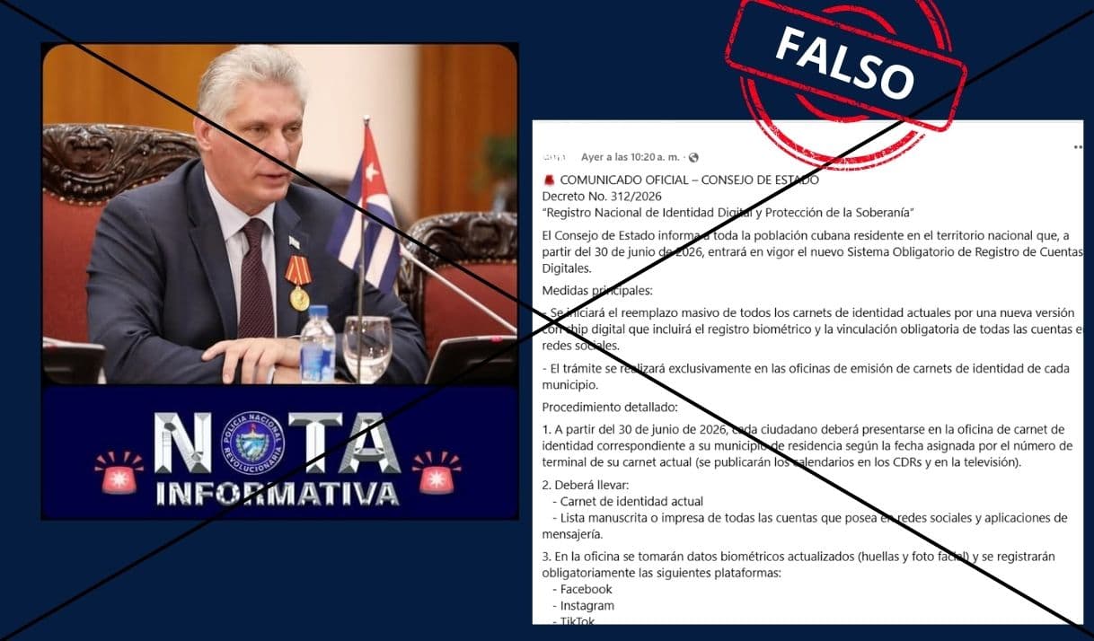 Le faux « décret » qui prétend obliger à enregistrer tes réseaux sociaux à Cuba !
