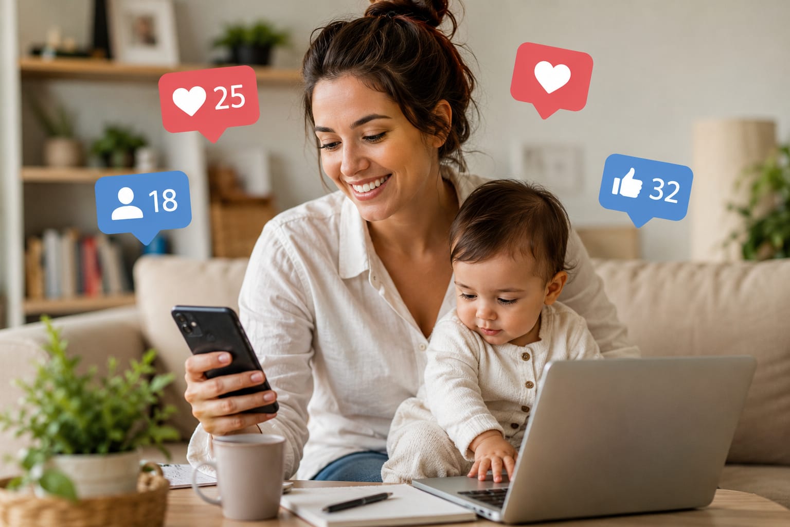 Maternité et réseaux sociaux : comment partager sa vie sans déraper ?